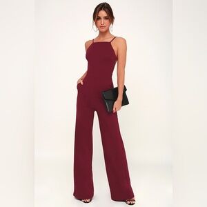 Lulu's Chic Wine Jumpsuit